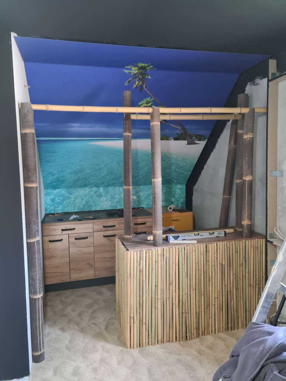 Palm trees in the lagoon