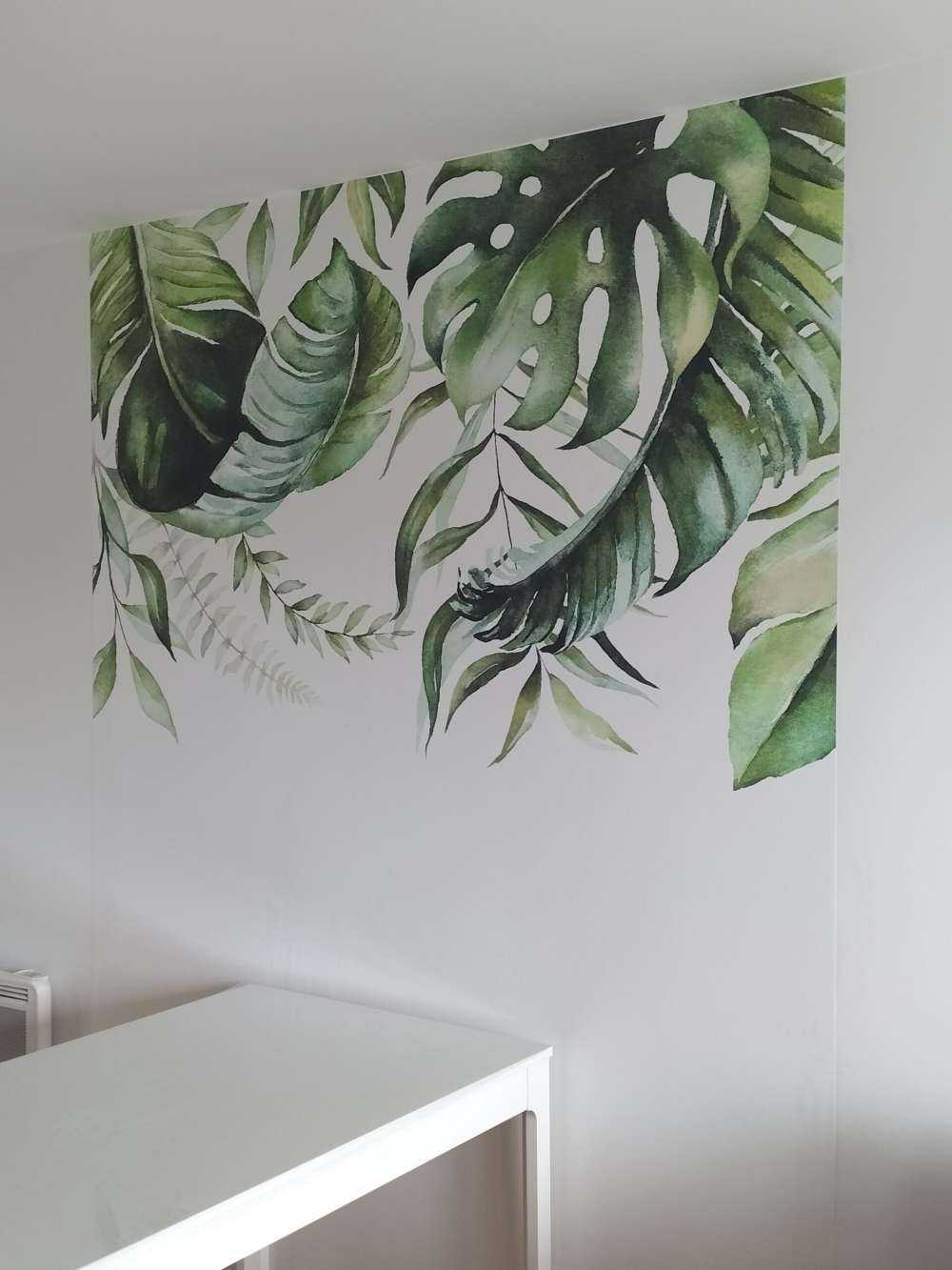 Tropical watercolour leaves