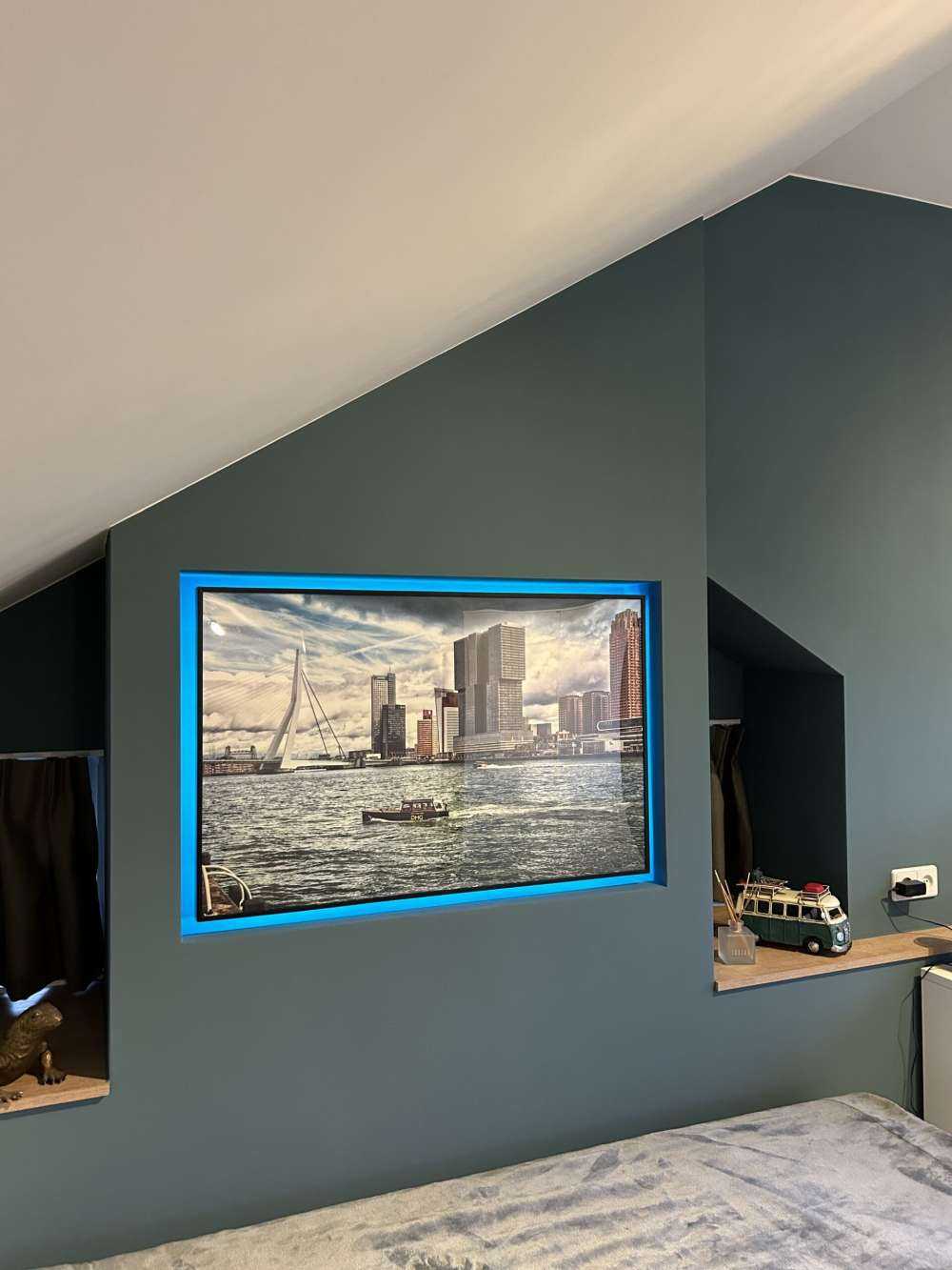 Skyline' Rotterdam with view on the Kop van Zuid in color 