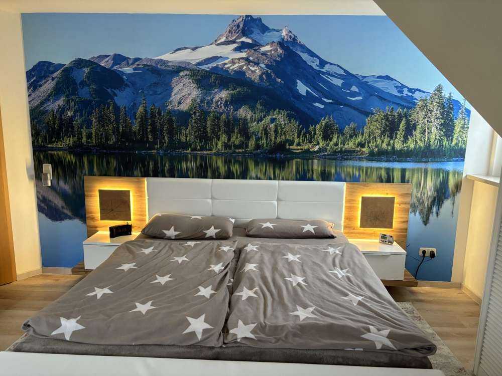 Photo wallpaper mountains of snow