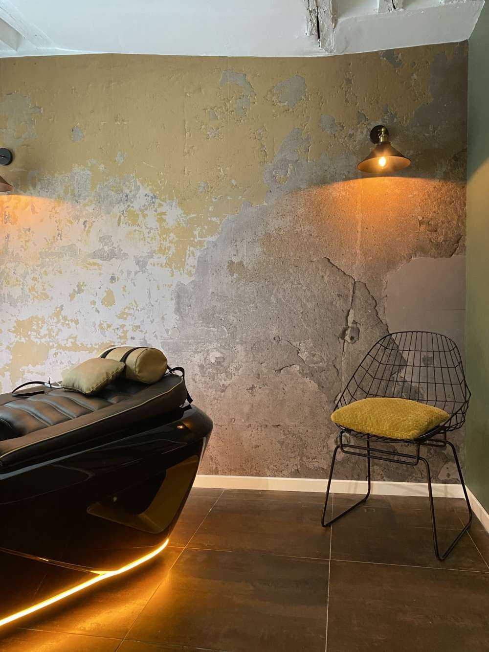 Yellow weathered wall