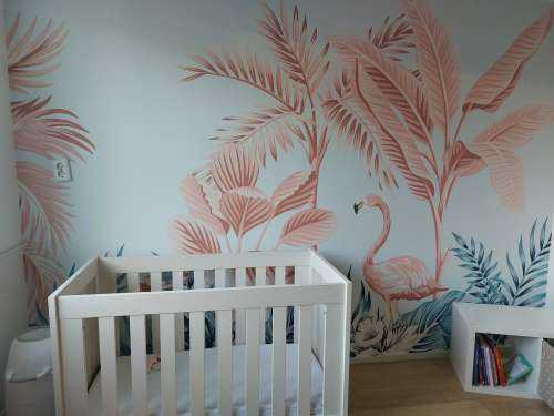 Pink tropical jungle