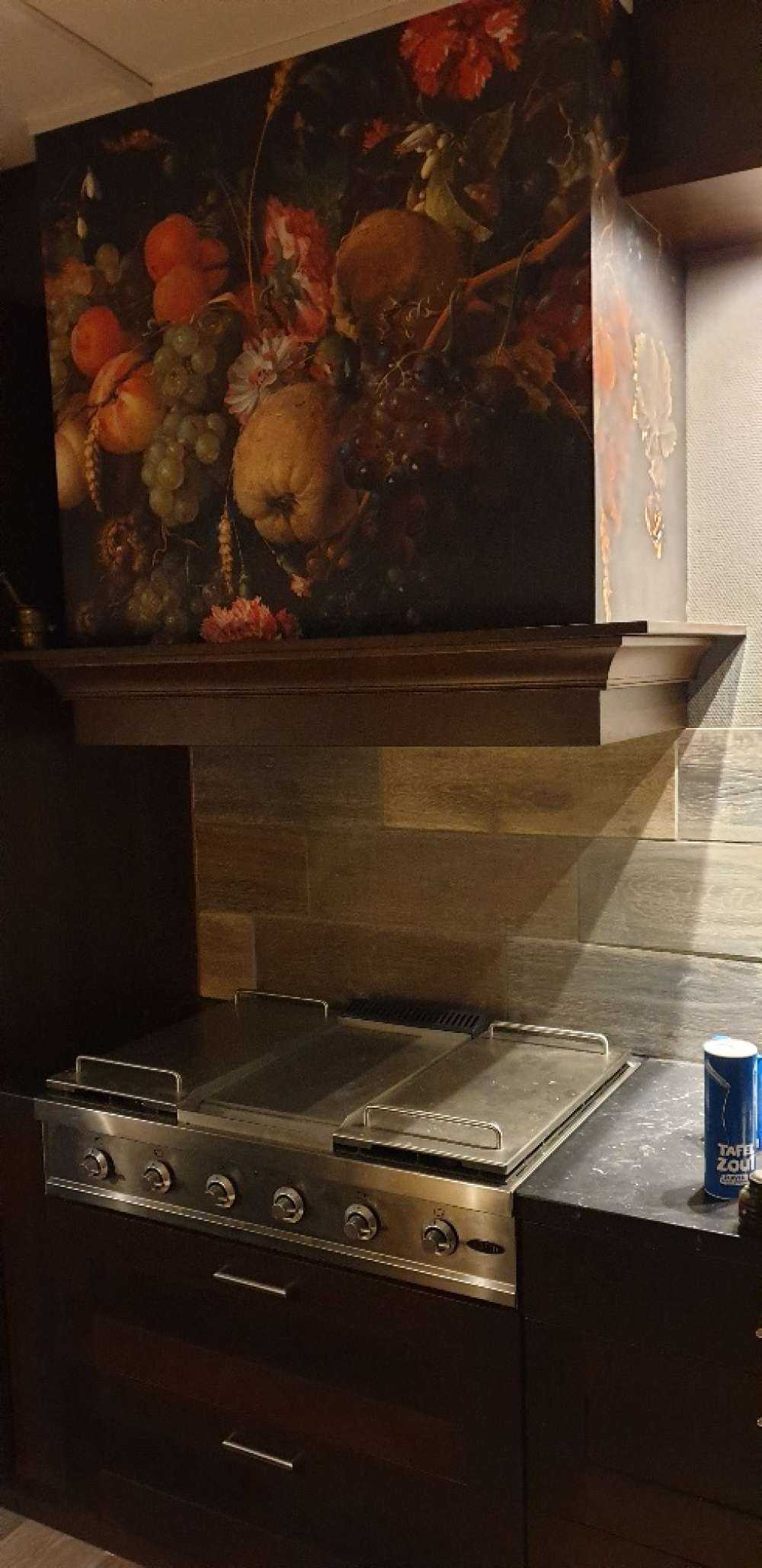 Garland of fruits with a few flowers