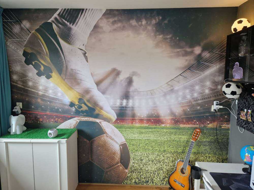 Football player in stadium