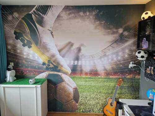Football player in stadium