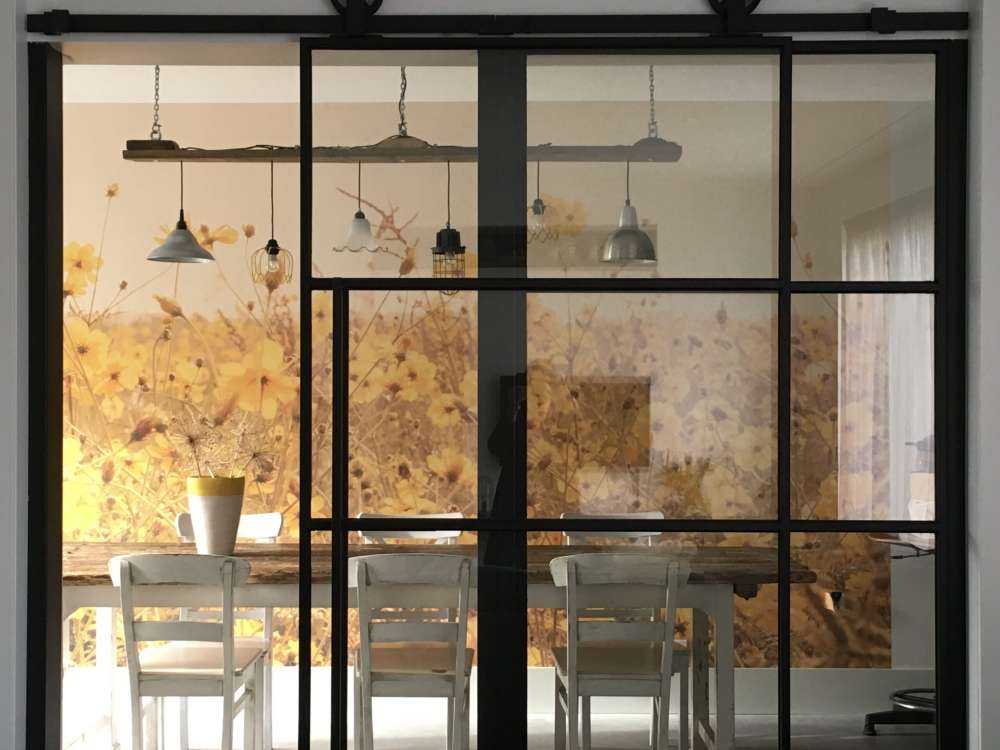 Yellow flowers with vintage look