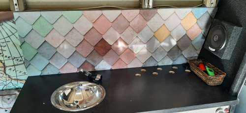 Pastel colored tiles