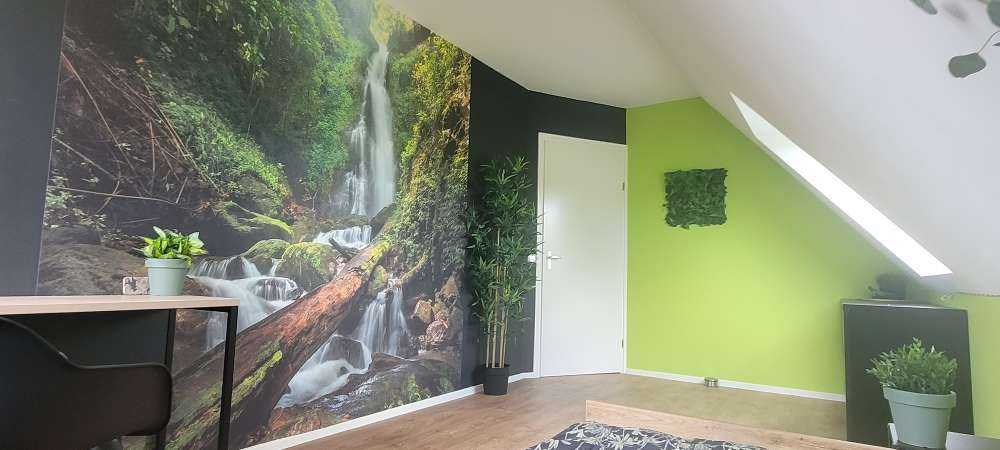 Close-up of waterfall