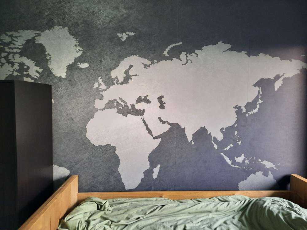 World map light grey