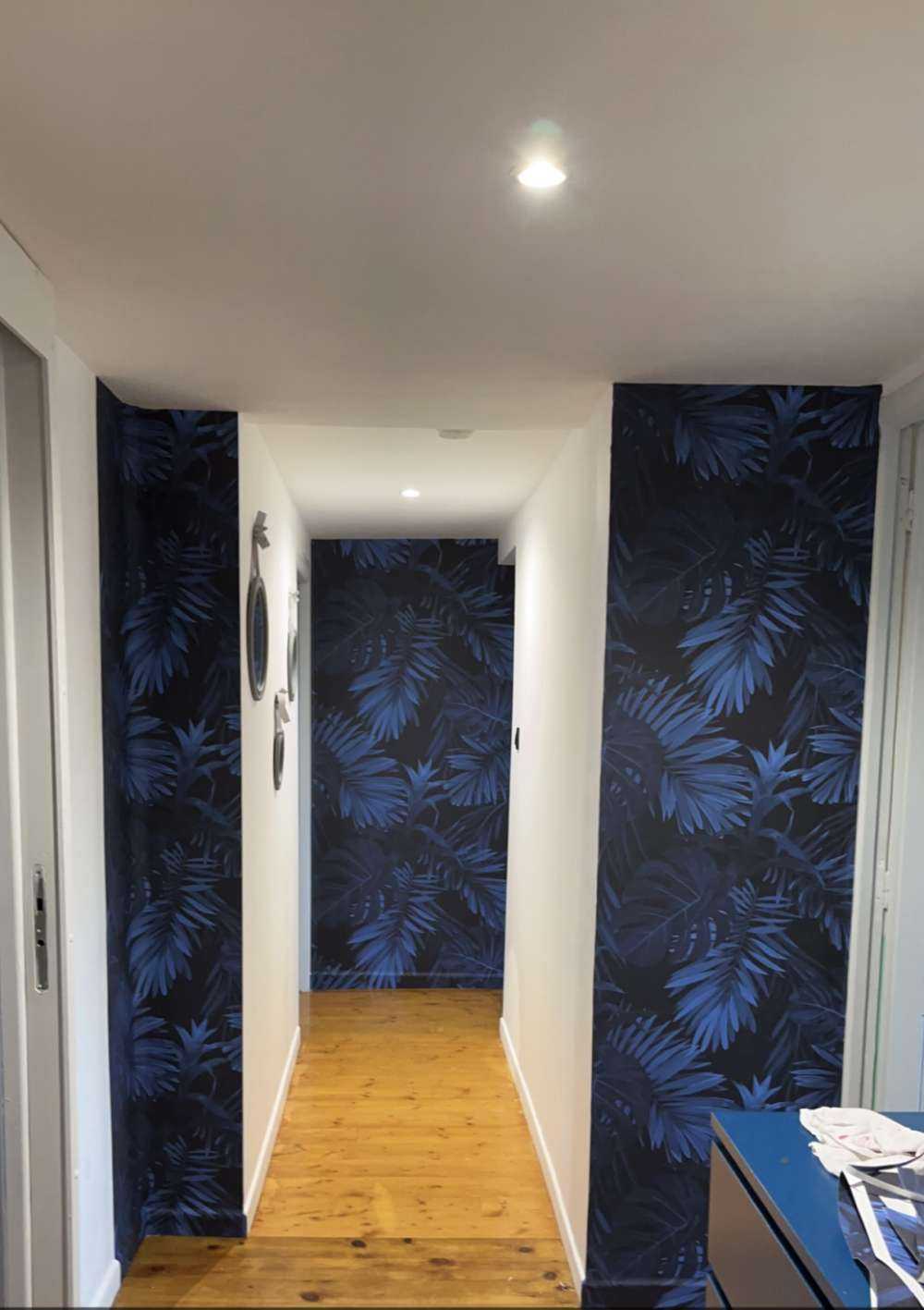 Blue tropical leaves