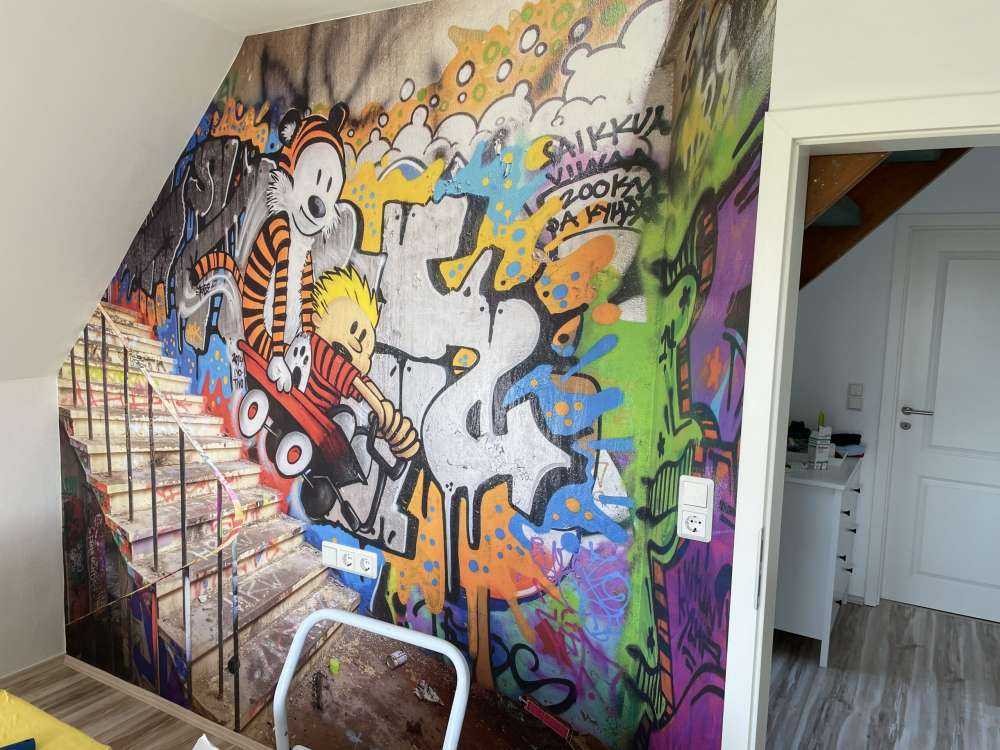 Graffiti with stairs