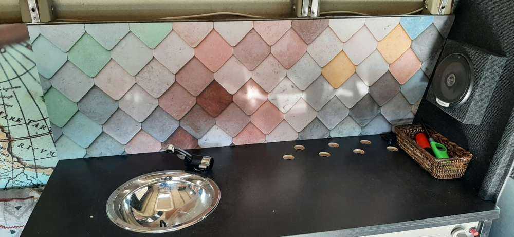 Pastel coloured tiles