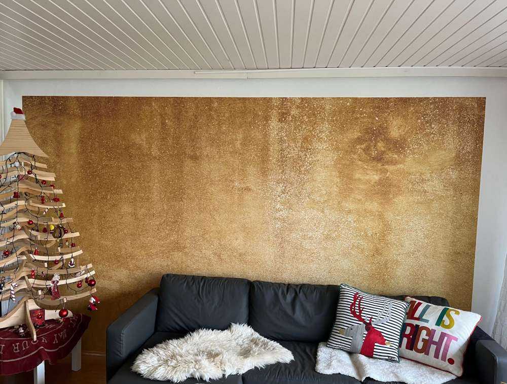 Ochre yellow concrete