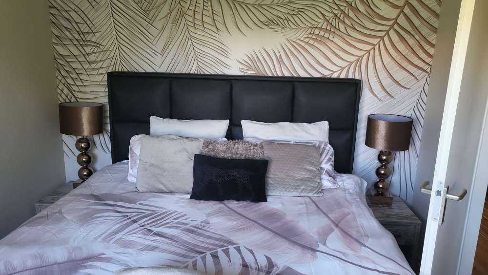 Beige colored palm leaves