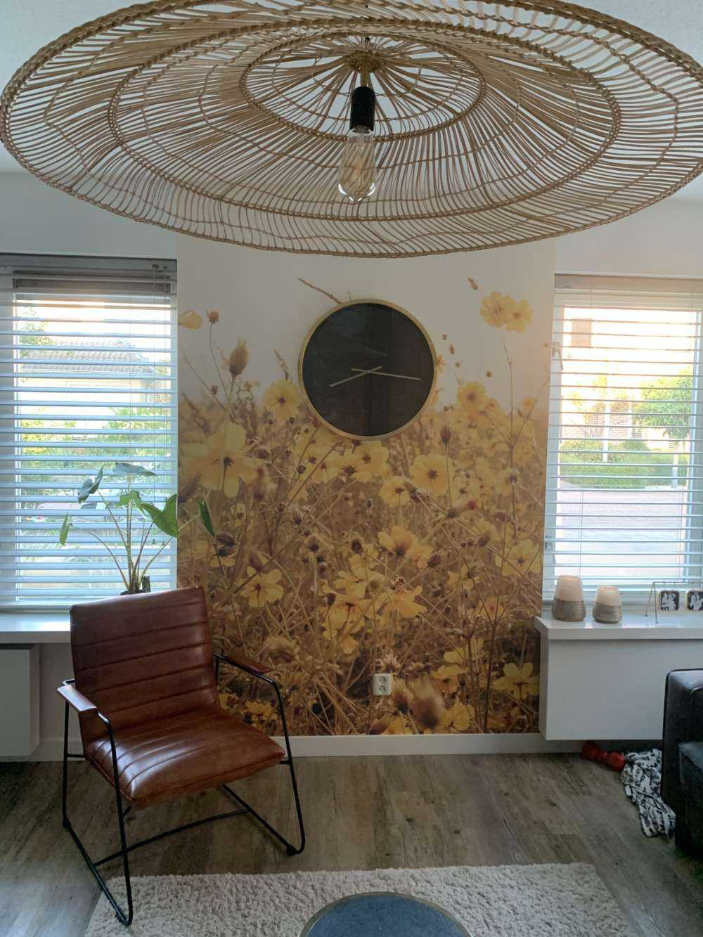 Yellow flowers with vintage look