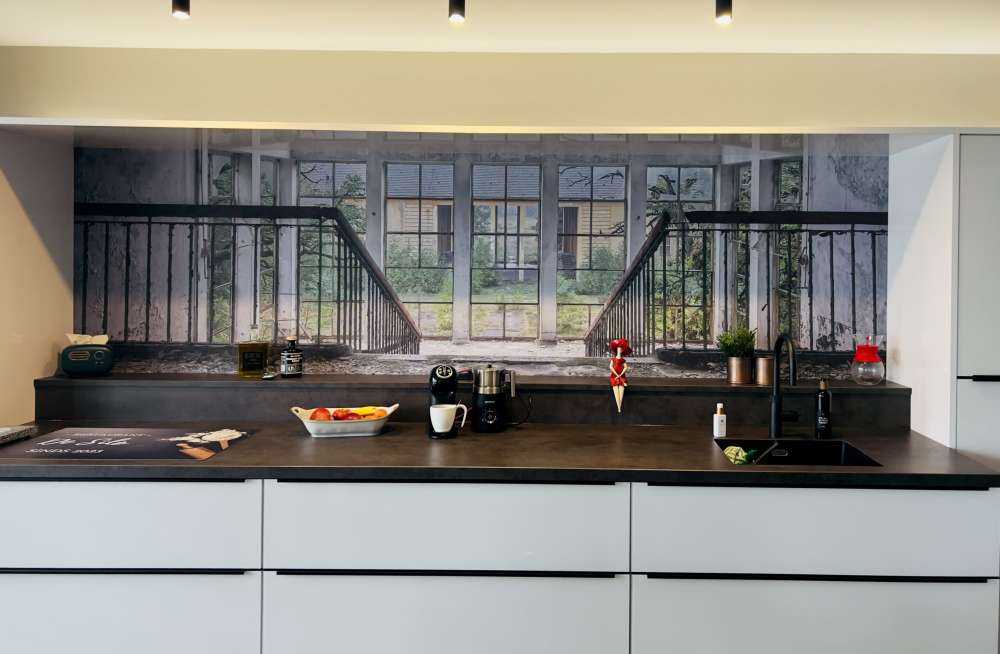 Stairs in abandoned building