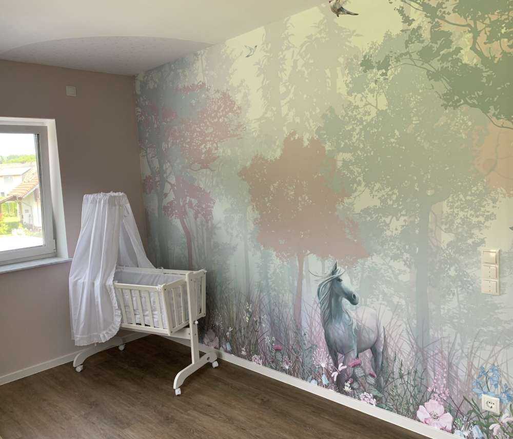 Blue and pink forest