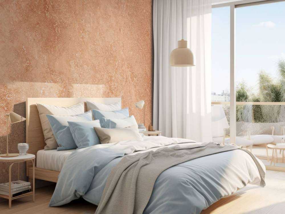 Terracotta coloured marble