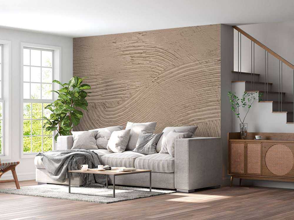 Textured lines in taupe