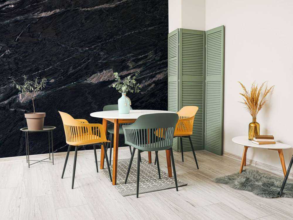 Dark marble with light lines