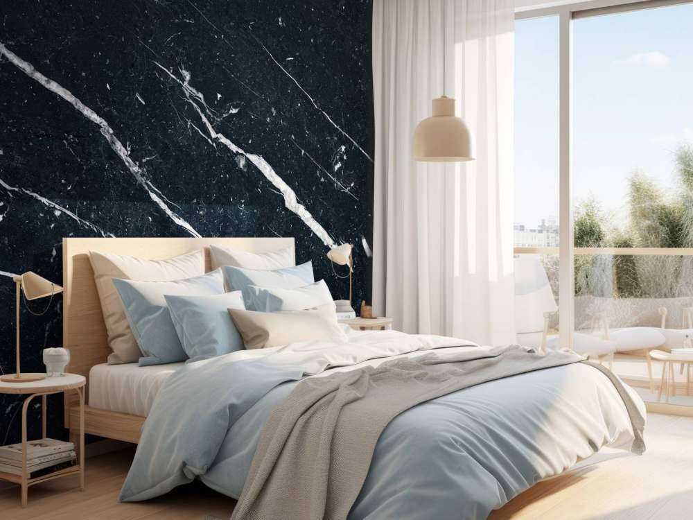 Dark marble with white veins