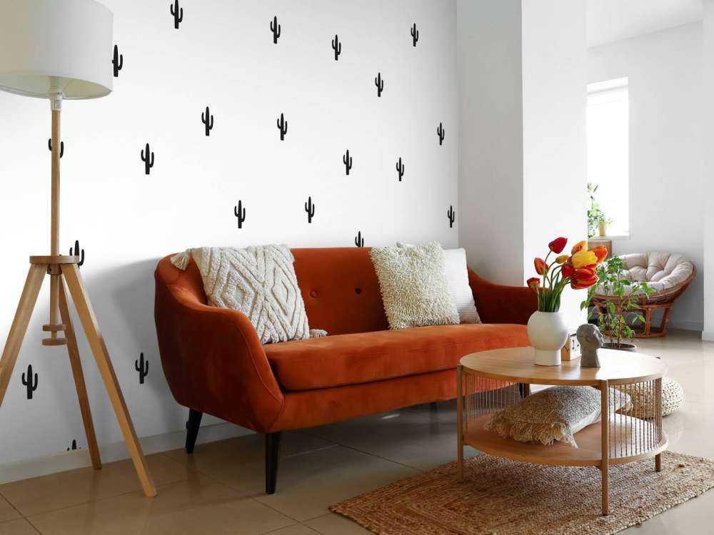 Cacti in black and white