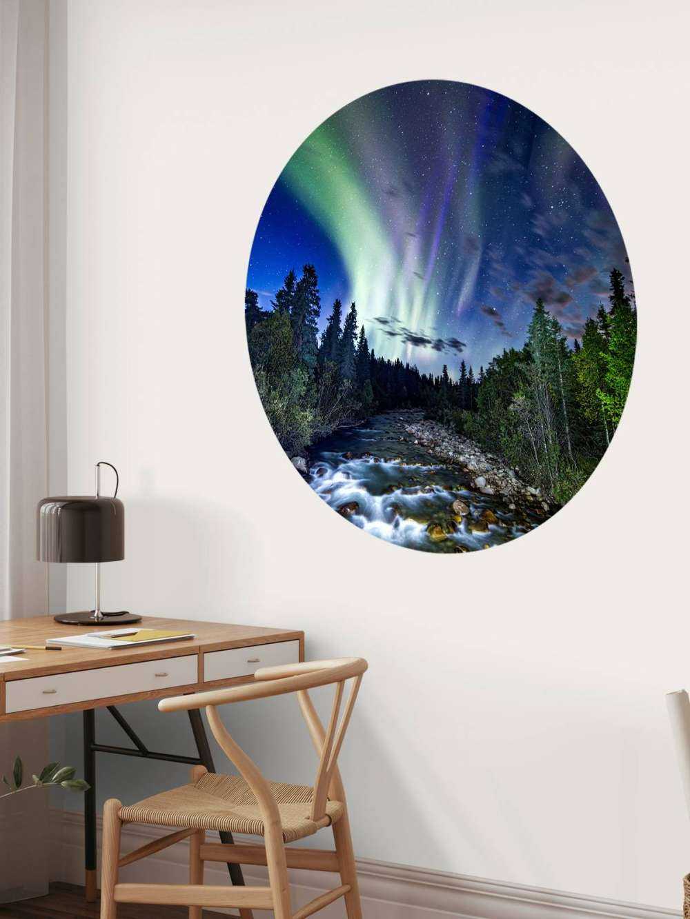 Brooklet during the northern lights