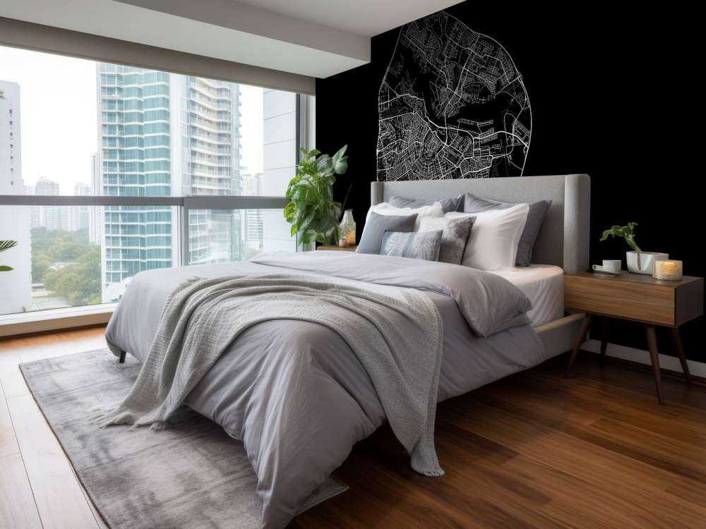 Map of Amsterdam, black