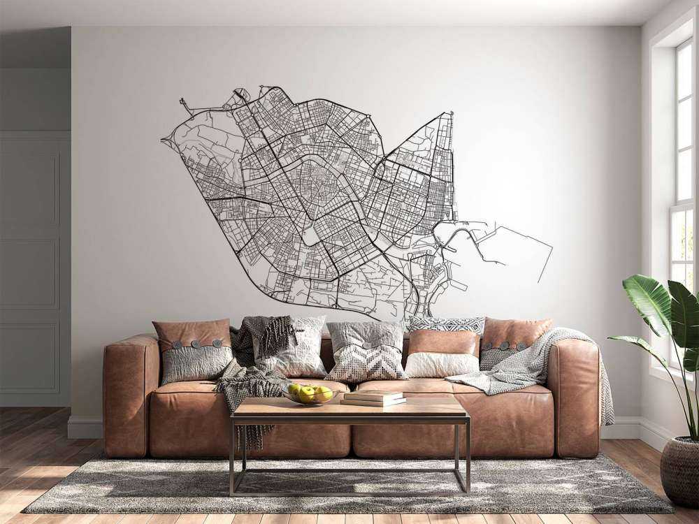 Map of Valencia, white