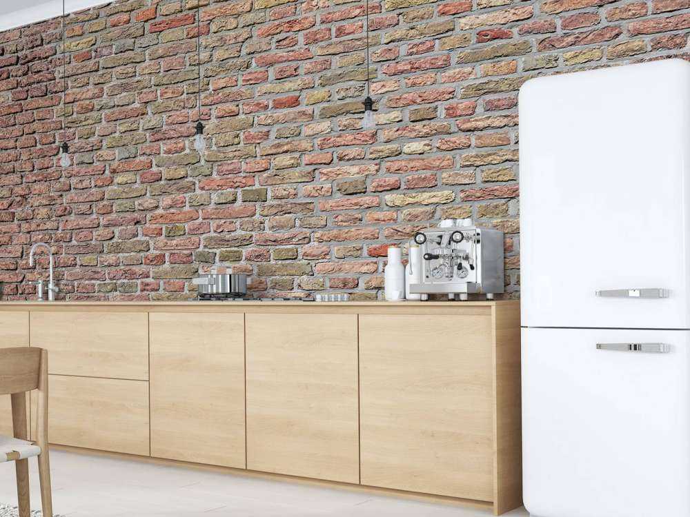 Brick wall with restored joints