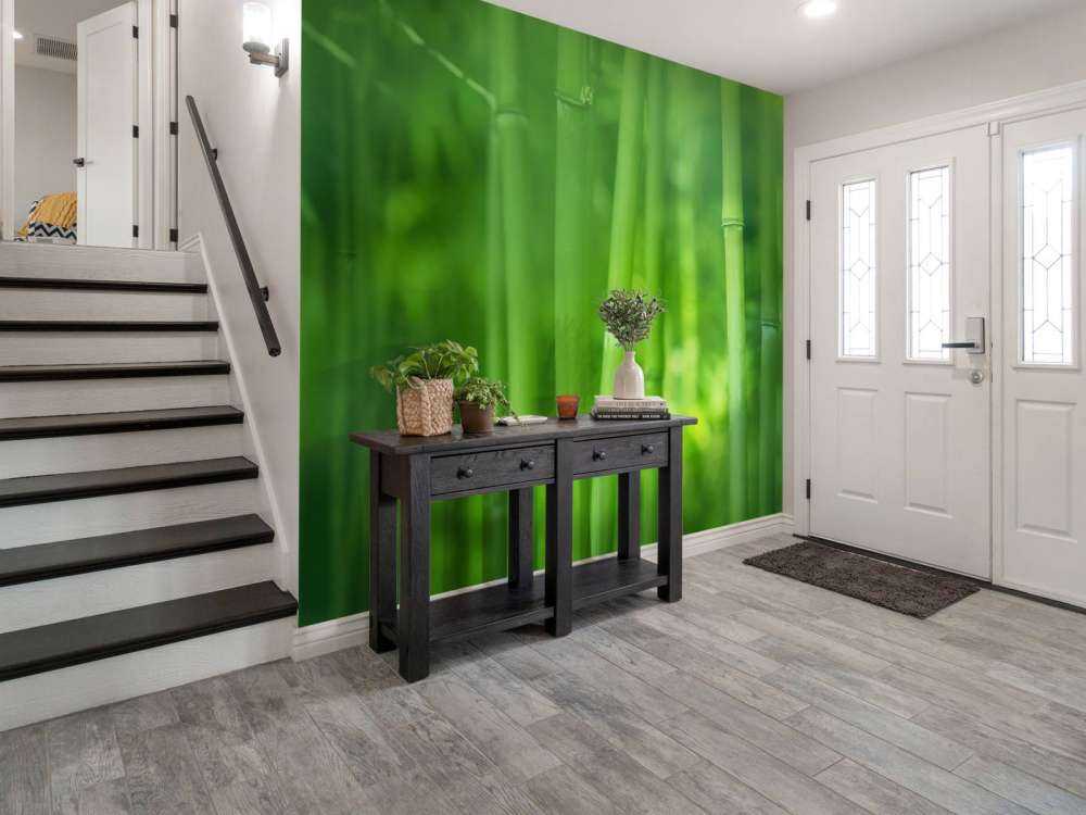 Bamboo and leaves