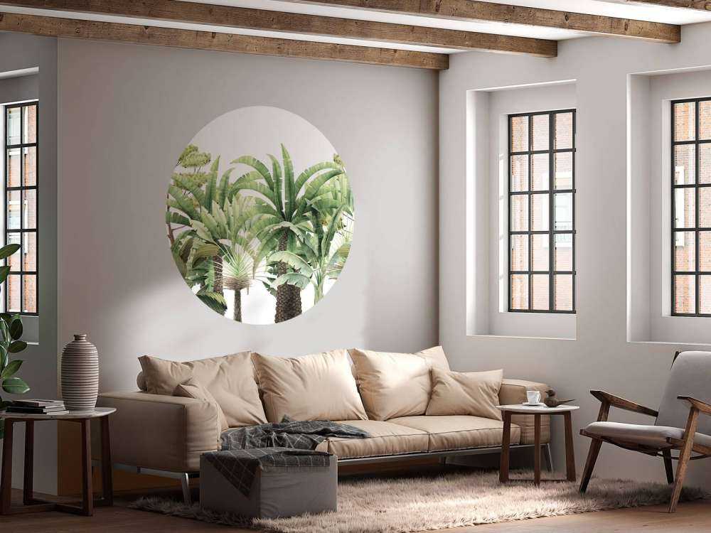 Painted palm trees