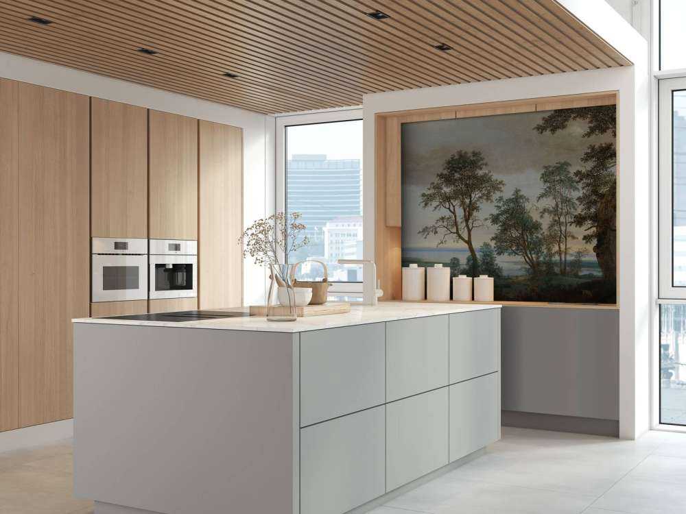 River landscape seen through trees