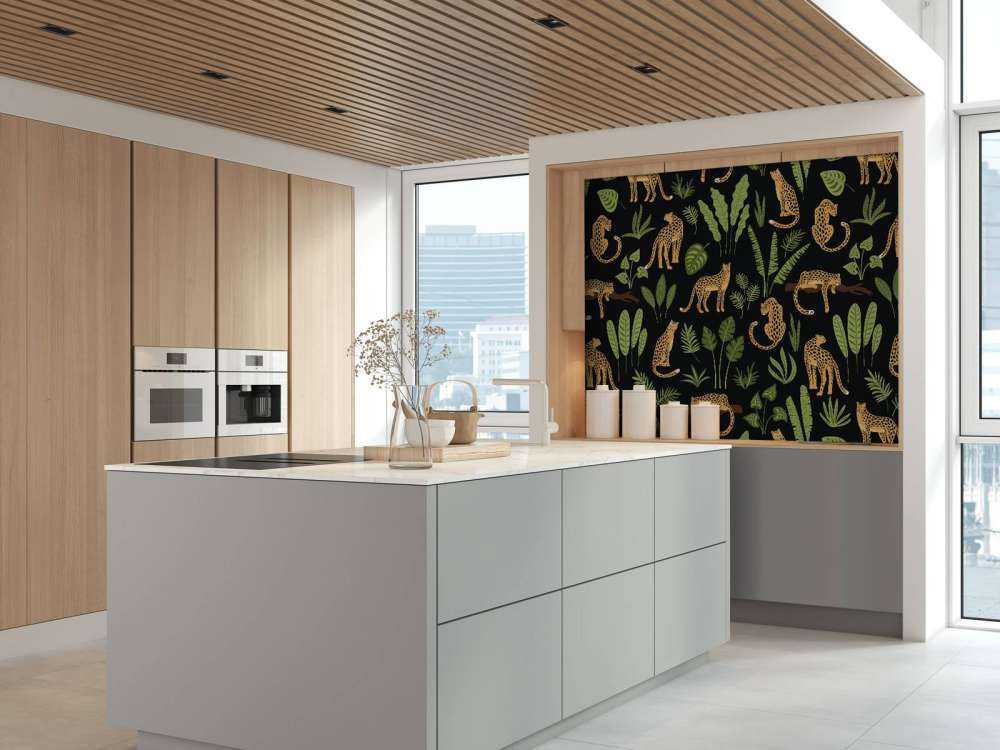 Leopard pattern on a black background