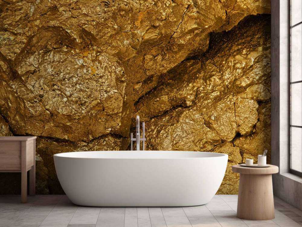 Golden stone, close-up