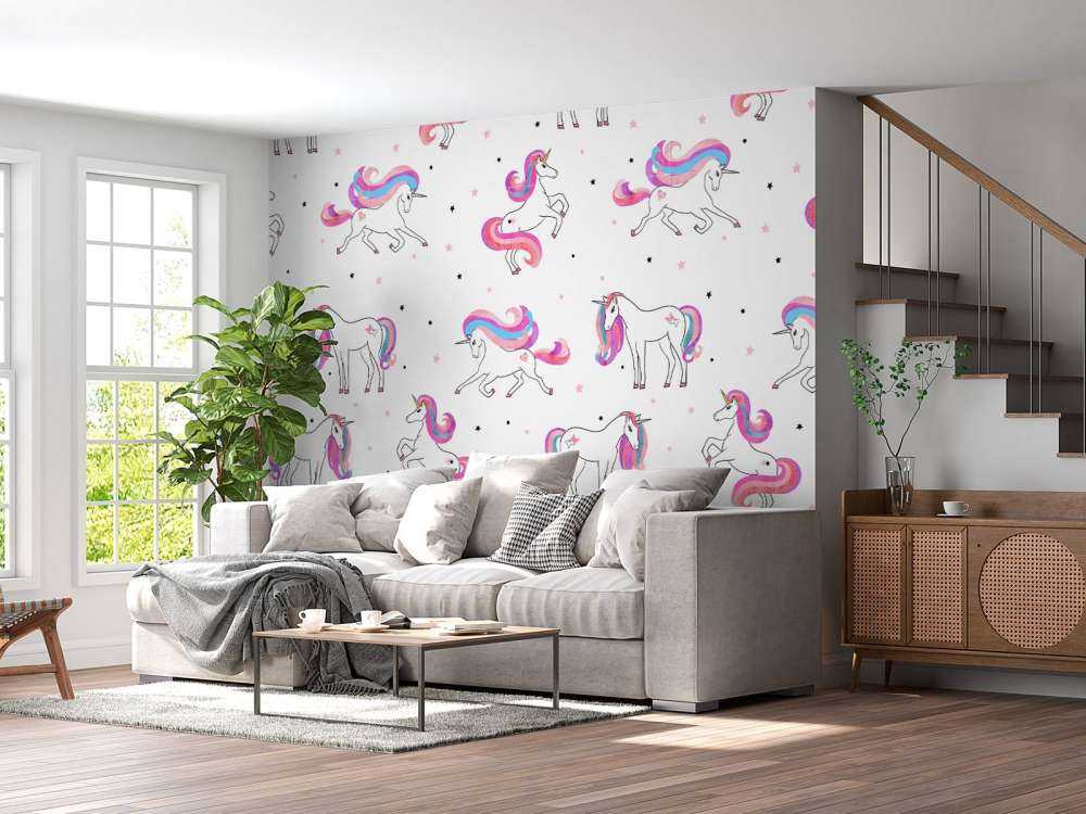 Unicorns with pink moons