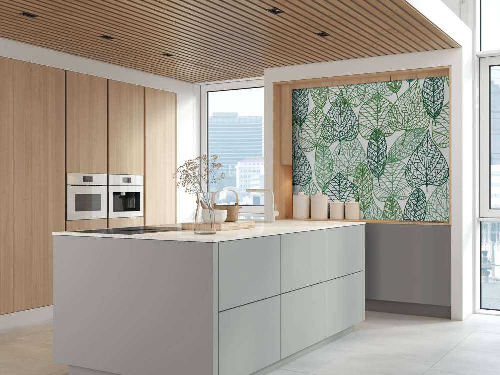 Openwork green leaves