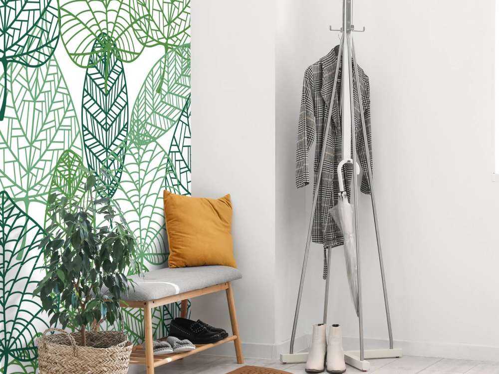 Openwork green leaves