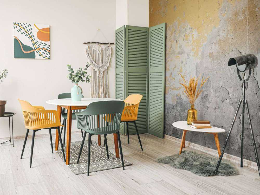 Yellow weathered wall