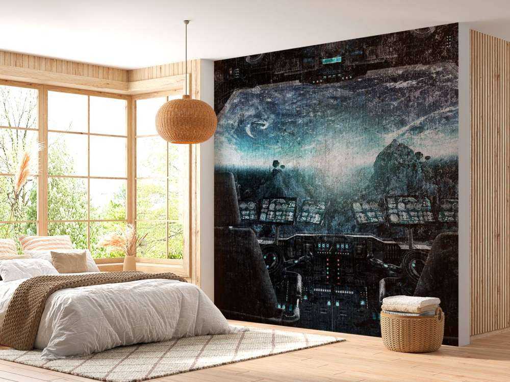 Cockpit of a spaceship