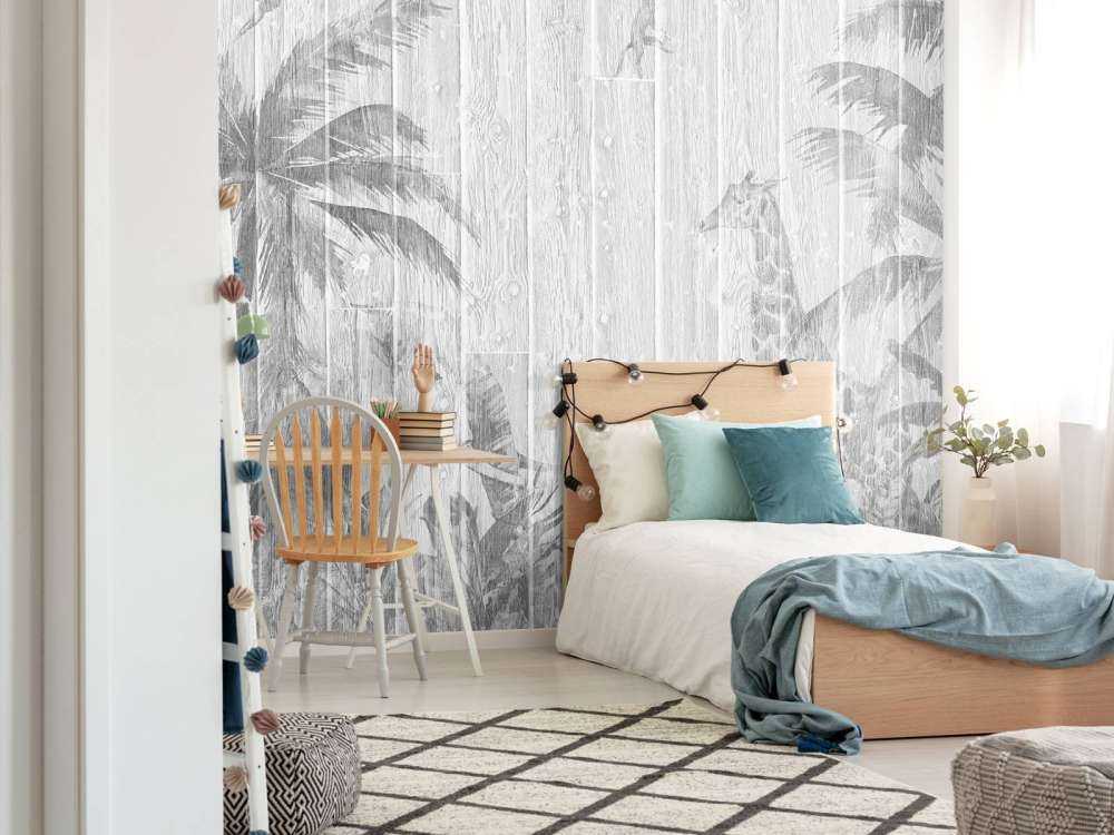 Jungle animals on wood