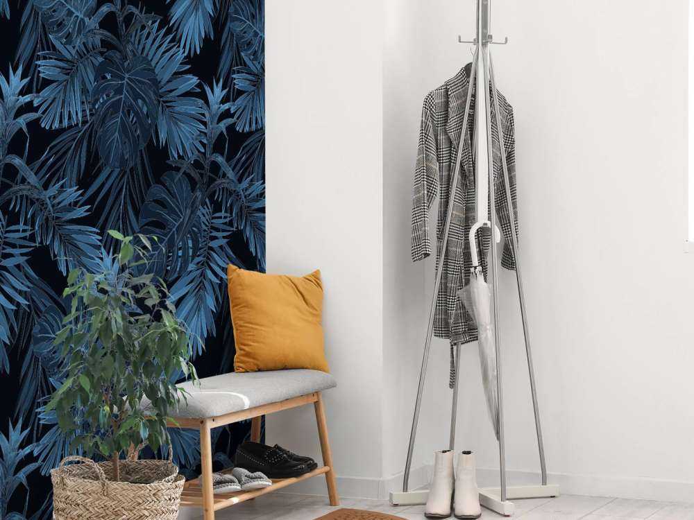 Blue tropical leaves