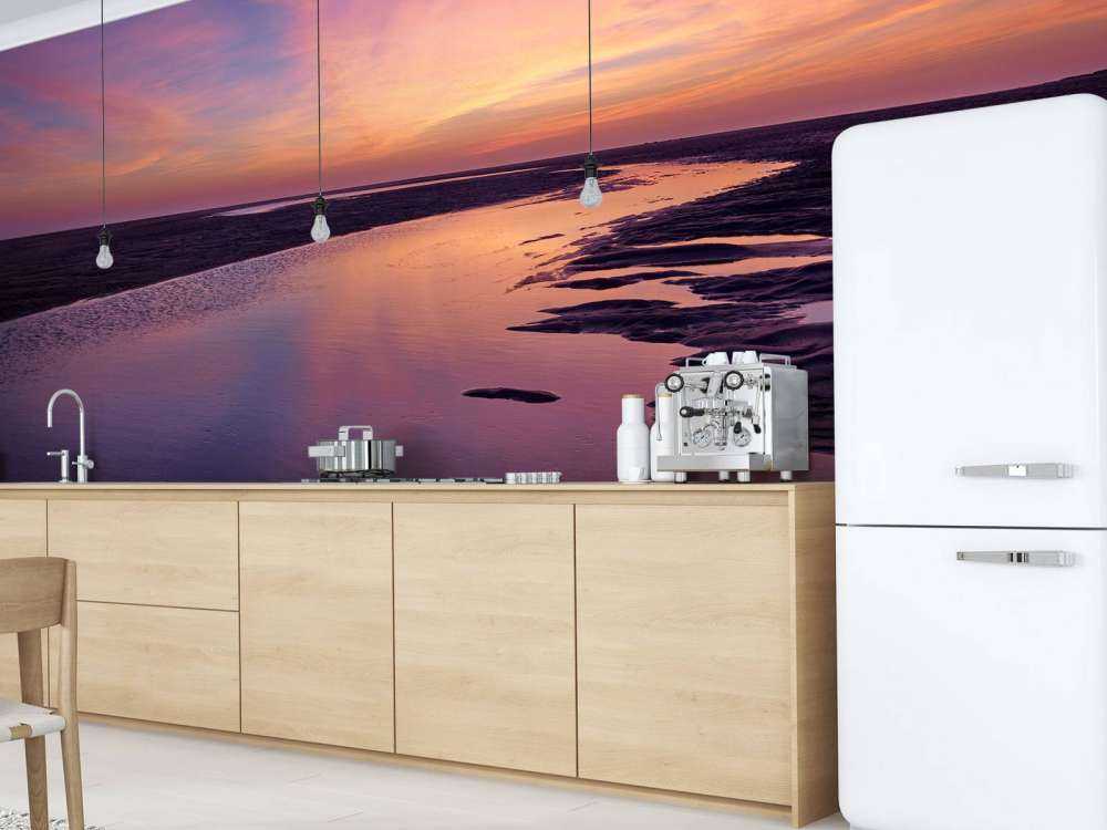 Sunset with purple air