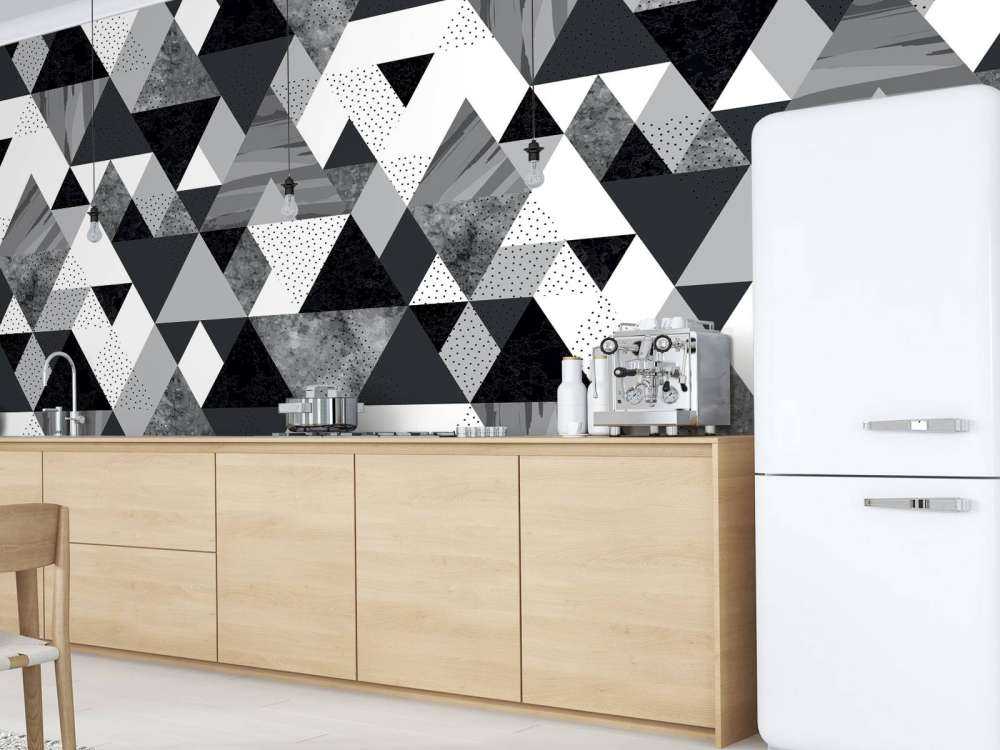 Black and white tile pattern