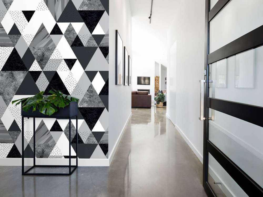 Black and white tile pattern
