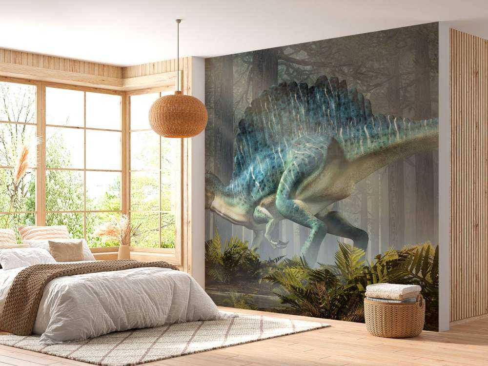 Spinosaur in a forest
