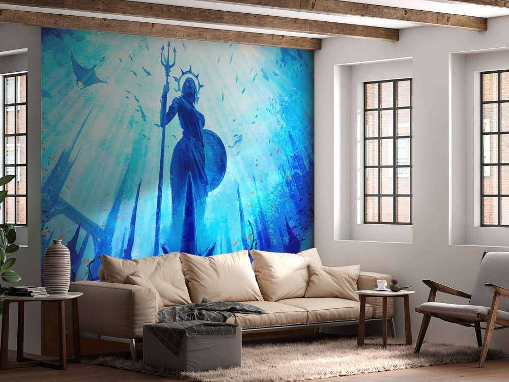 Greek goddess in the underwater world