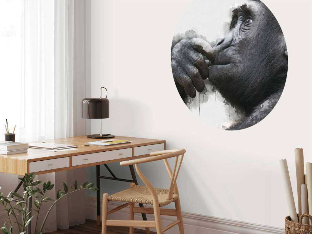 Watercolor chimpanzee