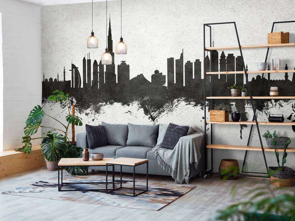 Watercolor skyline, Dubai