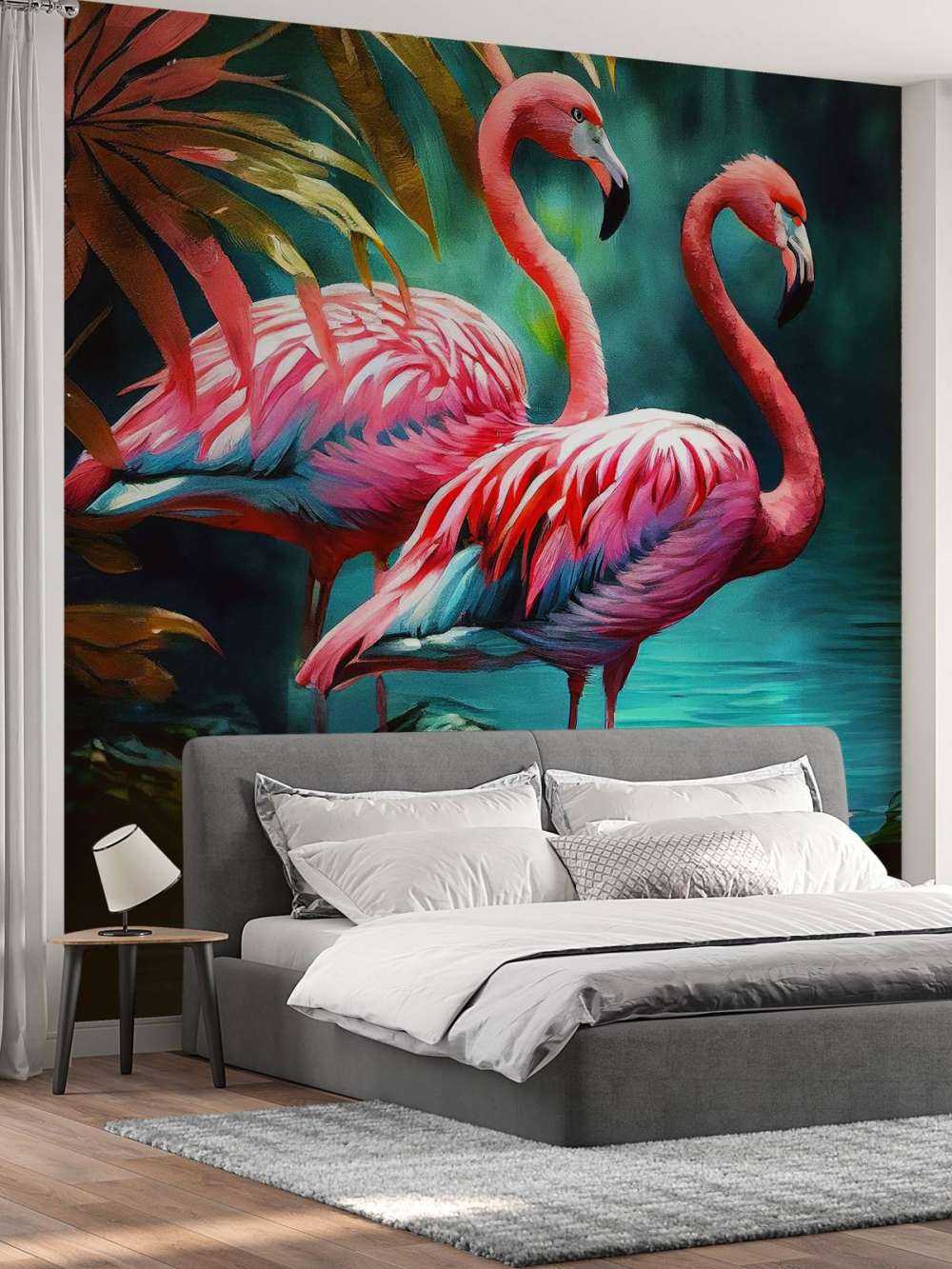 Velvet Pink Flamingo Duo